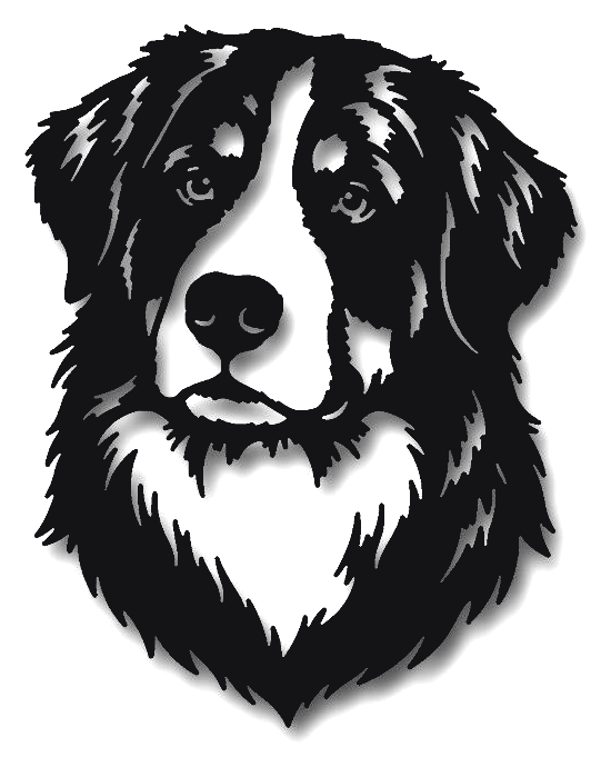 Headshot steel dog sign