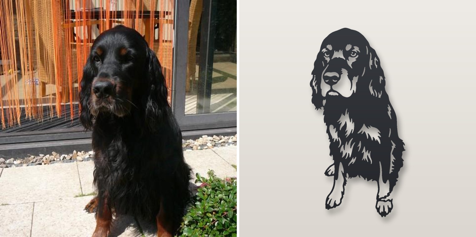 Sitting — photo and finished steel sign