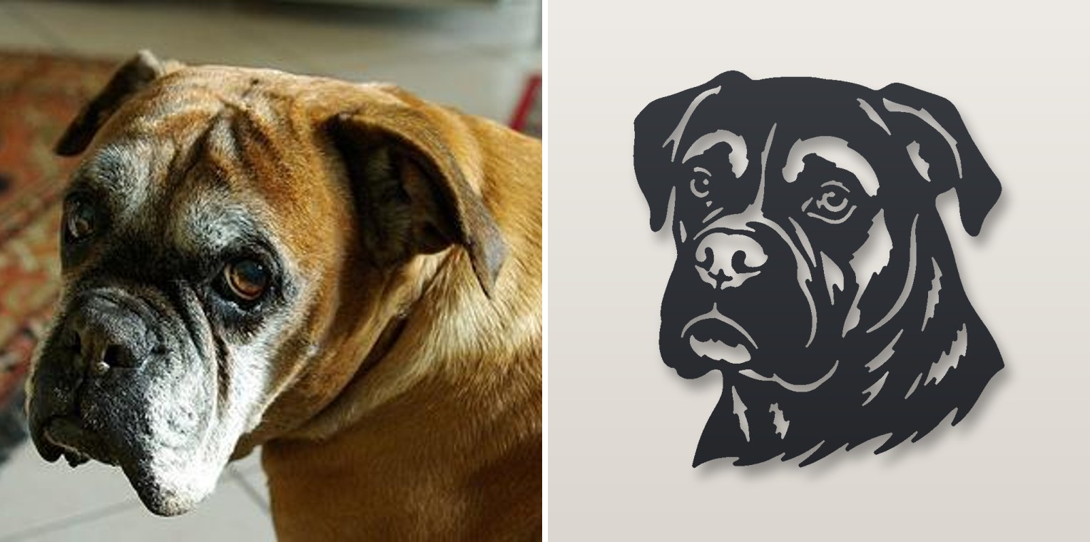 Headshot — photo and finished steel sign