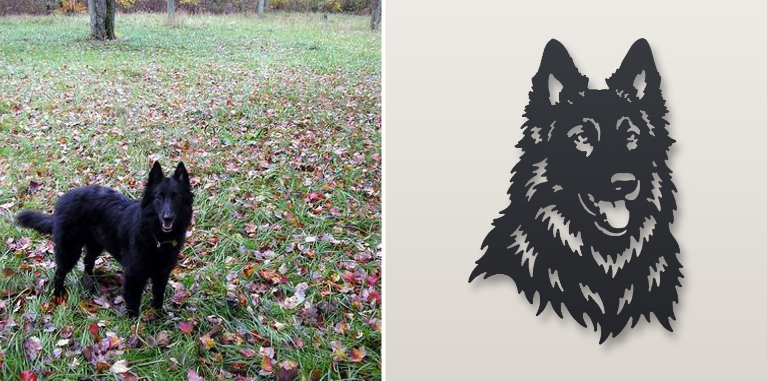 Headshot — photo and finished steel sign