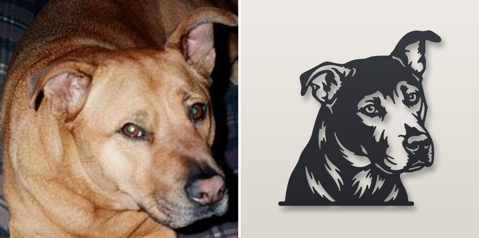 Headshot — photo and finished steel sign