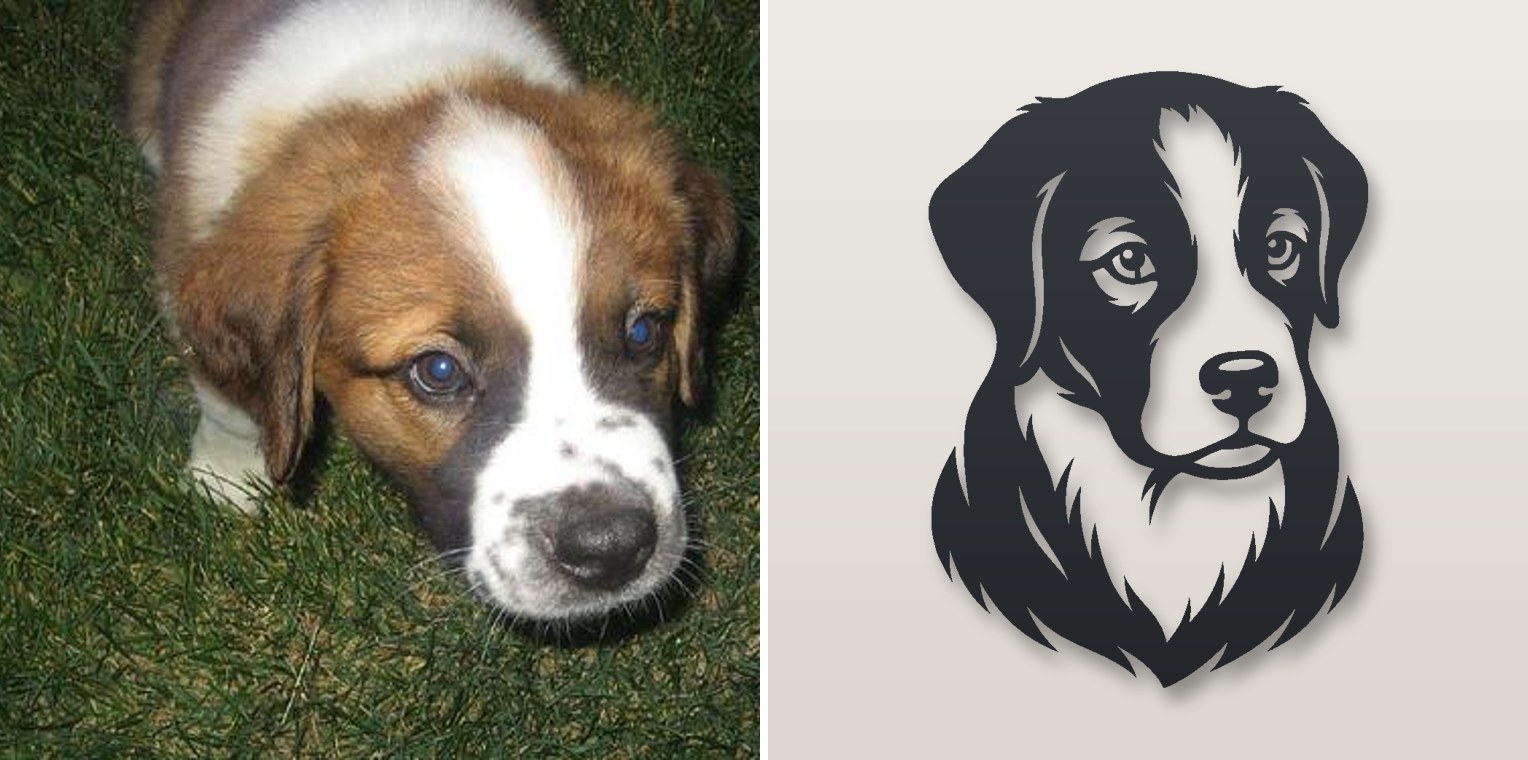 Headshot — photo and finished steel sign