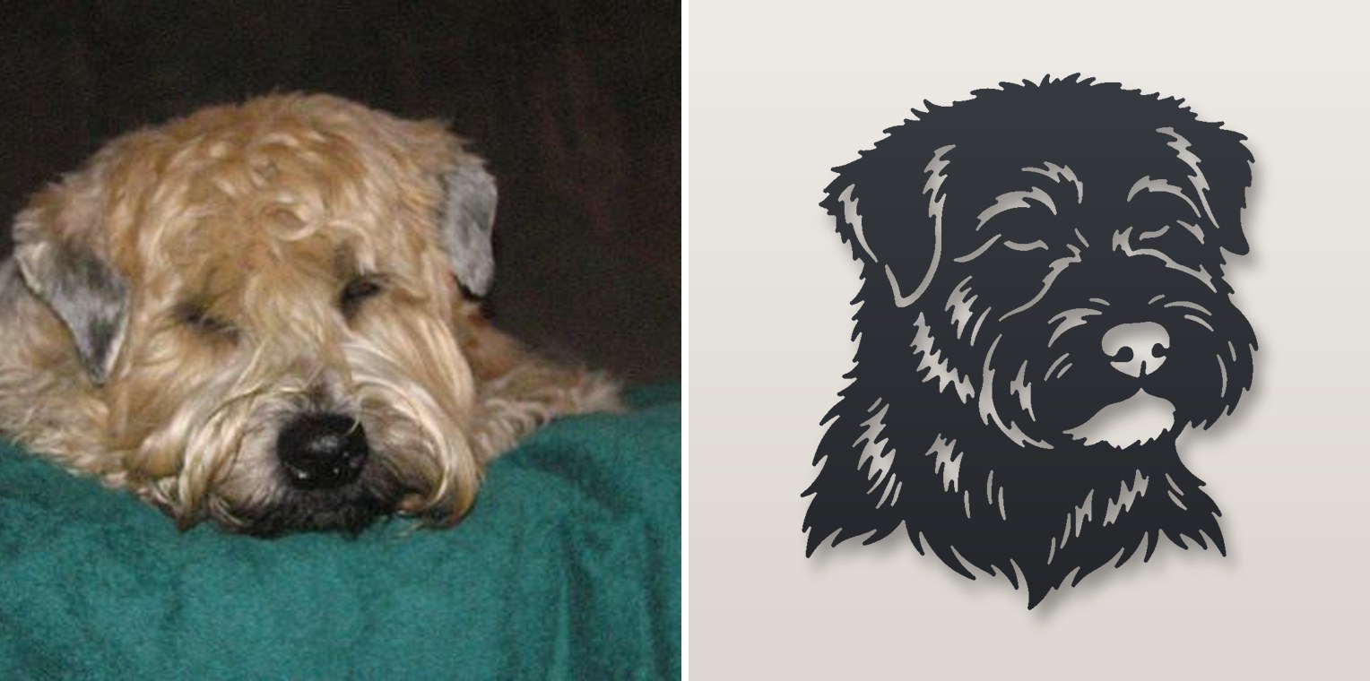Headshot — photo and finished steel sign