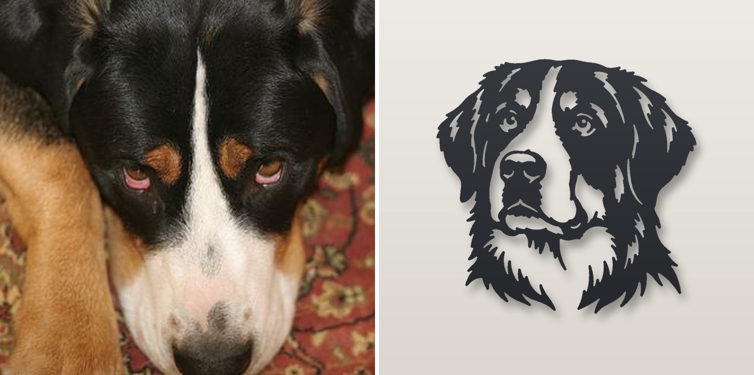 Headshot — photo and finished steel sign